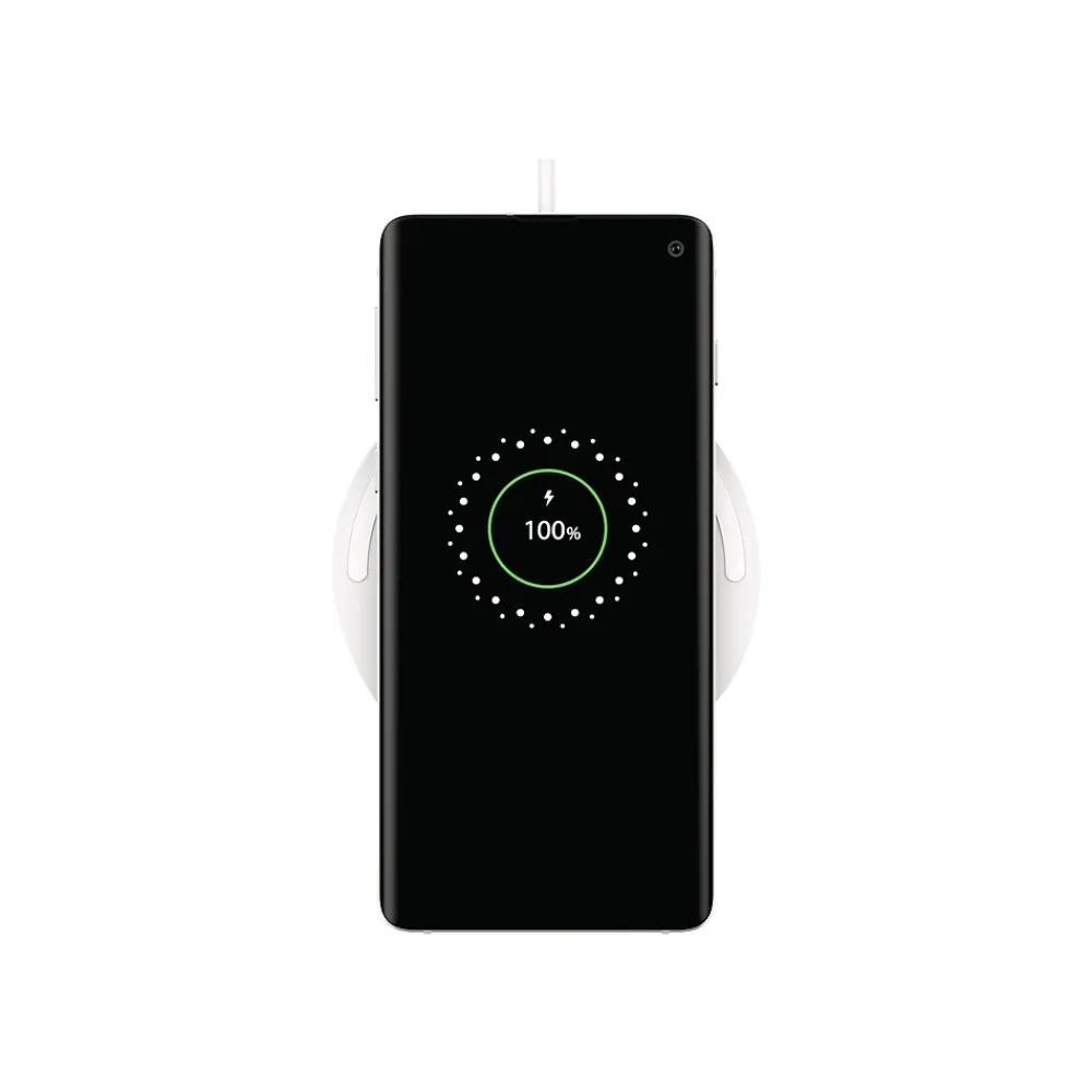 BOOST CHARGE Wireless Charging Pad for Most Smartphones, White (WIA001TTWH)<Belkin