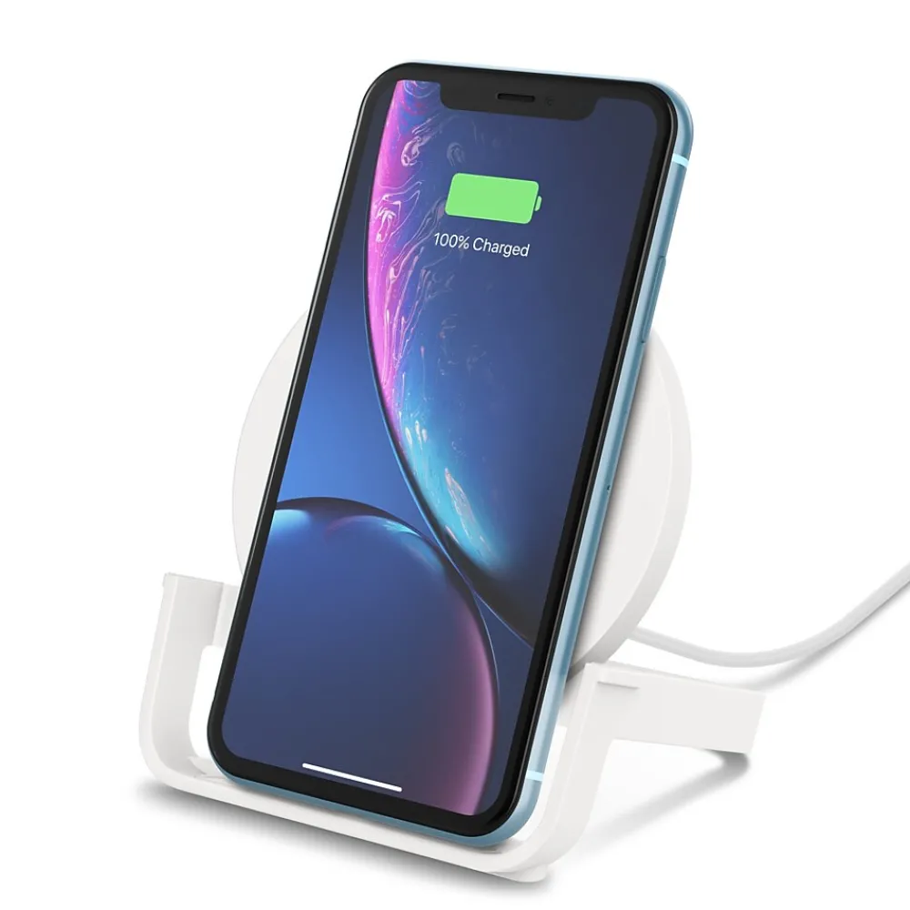 BOOST CHARGE Wireless Charging Stand, 10W, White<Belkin Discount