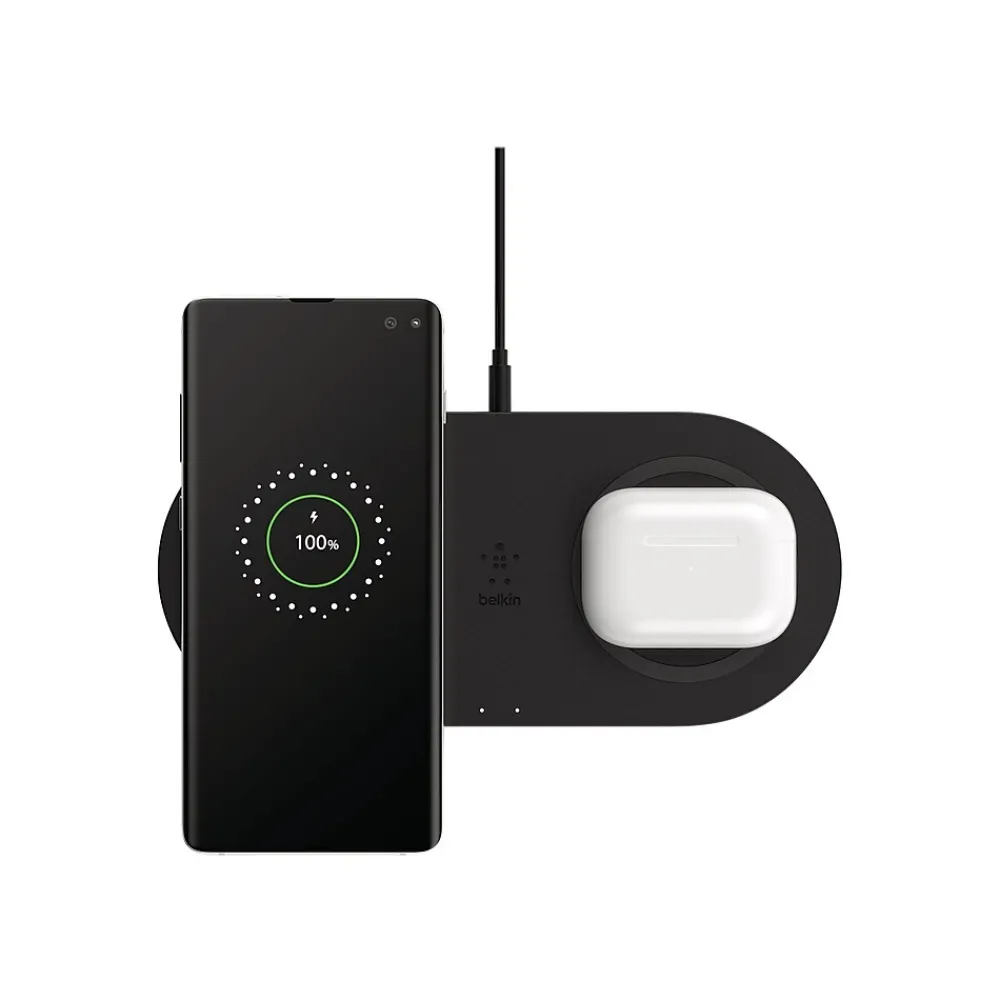 BoostCharge Dual Wireless Charging Pads, Black (WIZ002TTBK)<Belkin Outlet