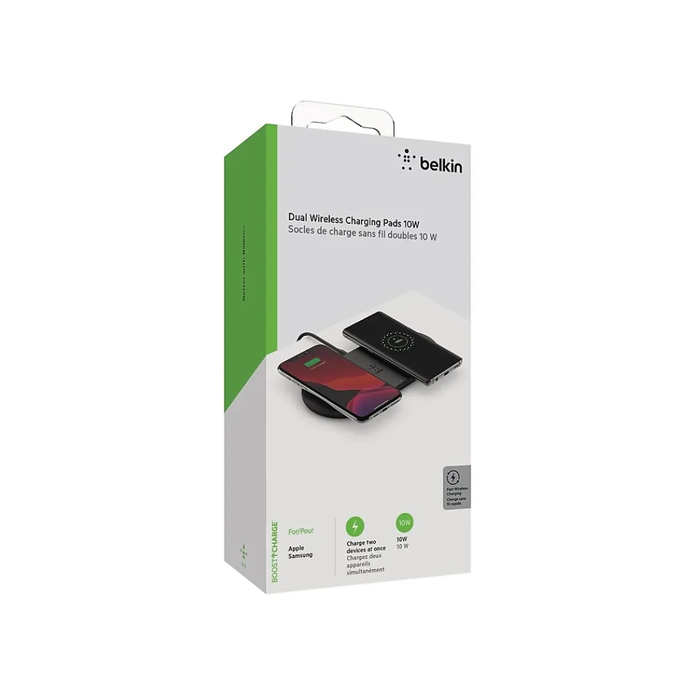 BoostCharge Dual Wireless Charging Pads, Black (WIZ002TTBK)<Belkin Outlet