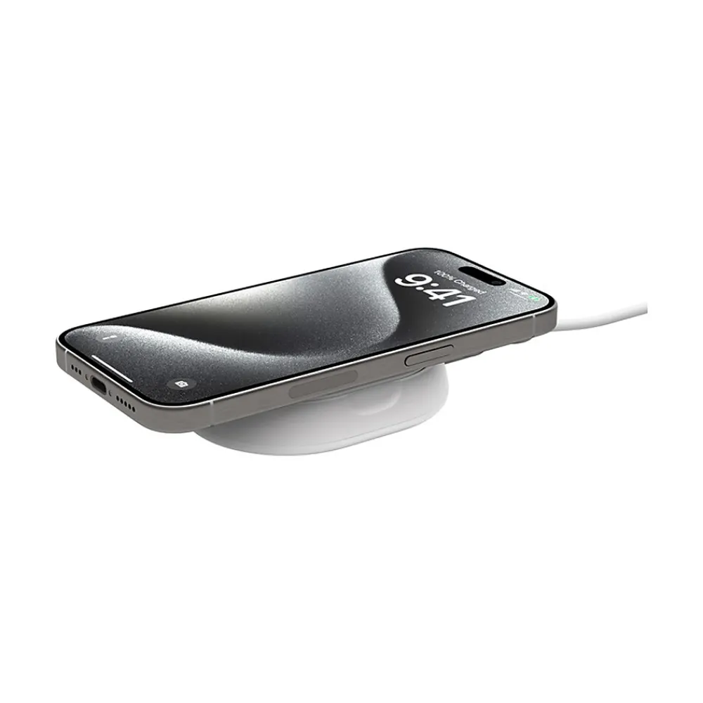 BoostCharge Pro Magnetic Wireless Charging Stand with Qi2 15W, White (WIA008ttWH)<Belkin Sale