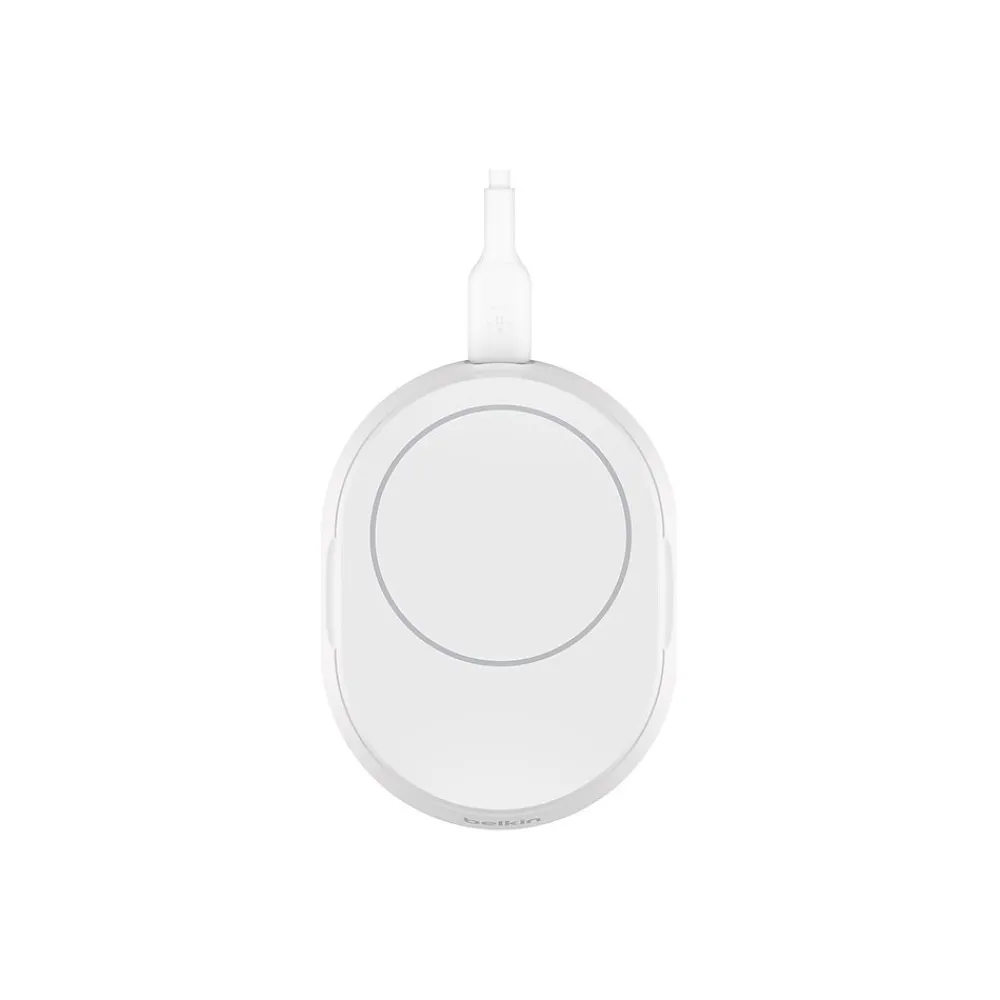 BoostCharge Pro Magnetic Wireless Charging Stand with Qi2 15W, White (WIA008ttWH)<Belkin Sale