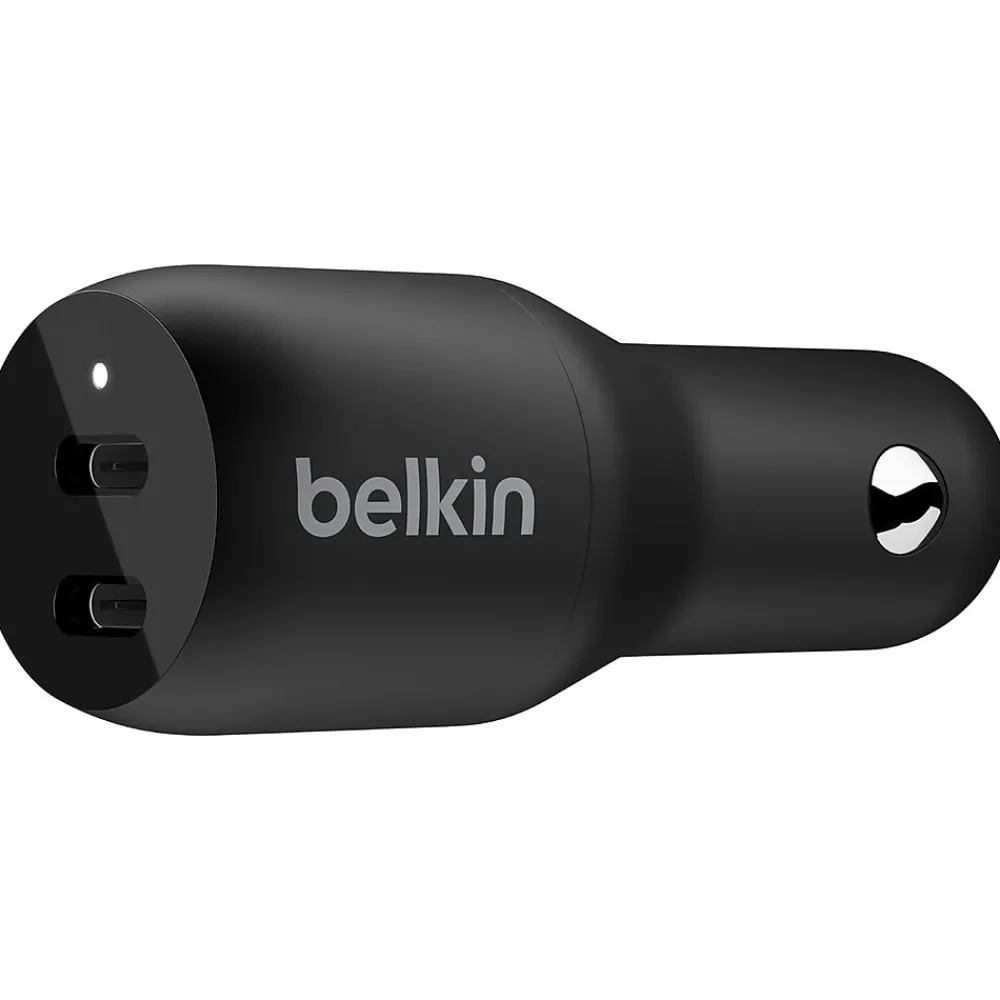 BoostCharge USB-C Car Charger, Black (CCB002BTBK)<Belkin
