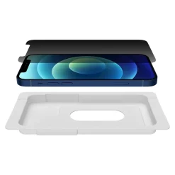 SCREENFORCE TemperedGlass Glass Privacy Filter & Screen Protector for iPhone 12/12 Pro (OVA045ZZ)<Belkin New