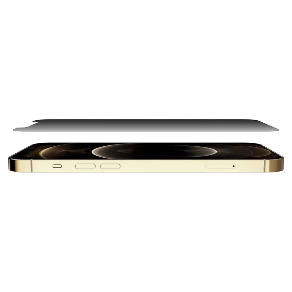 SCREENFORCE TemperedGlass Privacy Protector for iPhone 12 Pro Max (OVA031zz)<Belkin Hot
