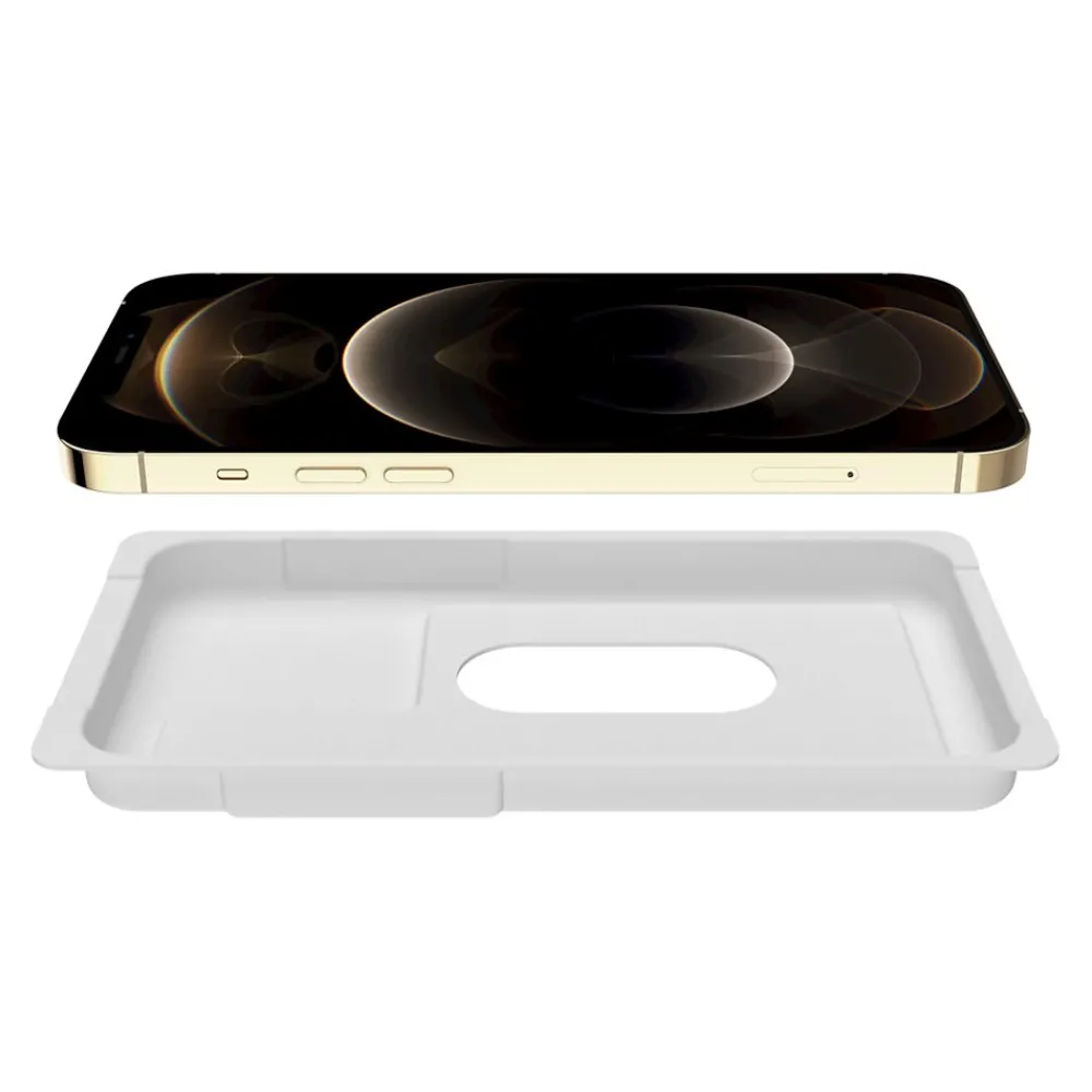 SCREENFORCE TemperedGlass Privacy Protector for iPhone 12 Pro Max (OVA031zz)<Belkin Hot