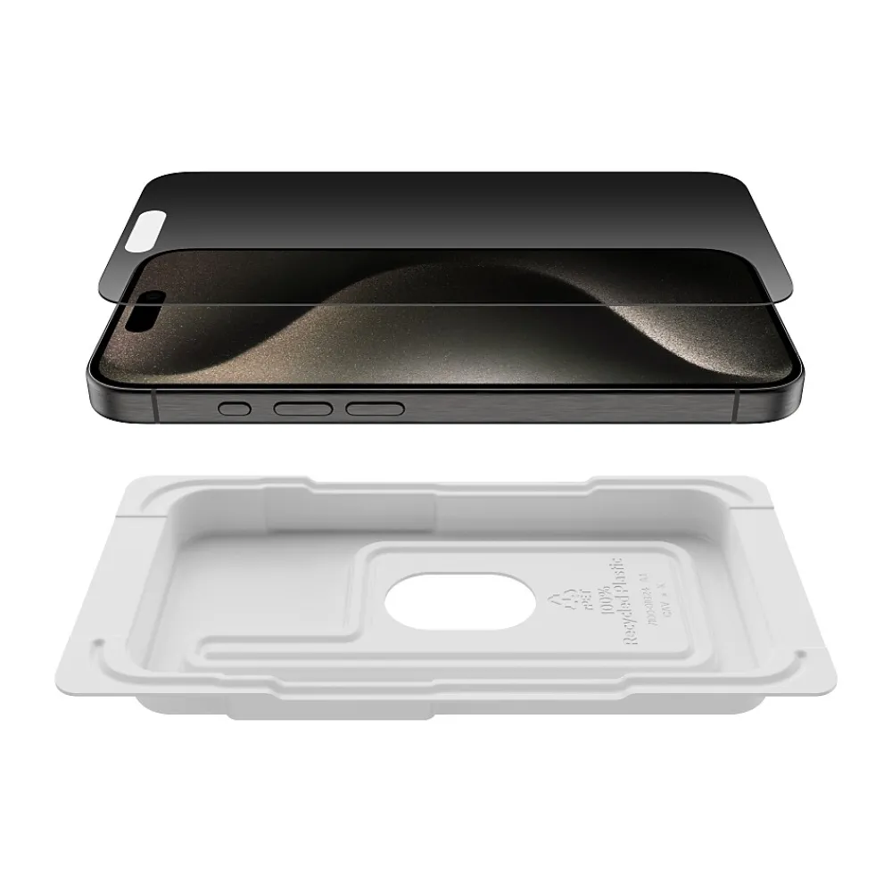 ScreenForce Tempered Glass Protector for iPhone 15 Pro (OVA149zz)<Belkin Online