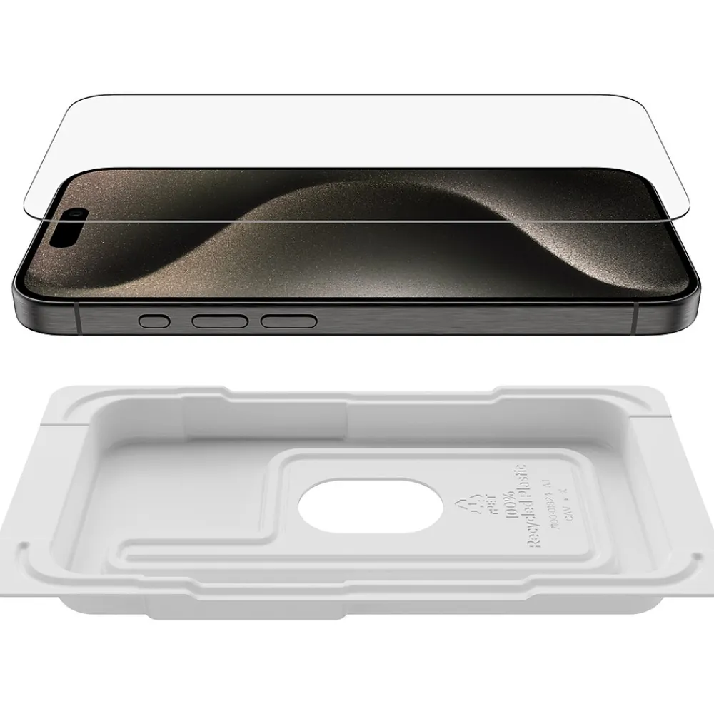 Belkin ScreenForce TemperedGlass Screen Protector for iPhone 15 Pro (OVA137zz)
