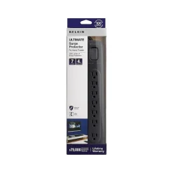 Belkin Ultimate 7-Outlet Surge Protector, 4' Cord (BV107030-04-BLK)
