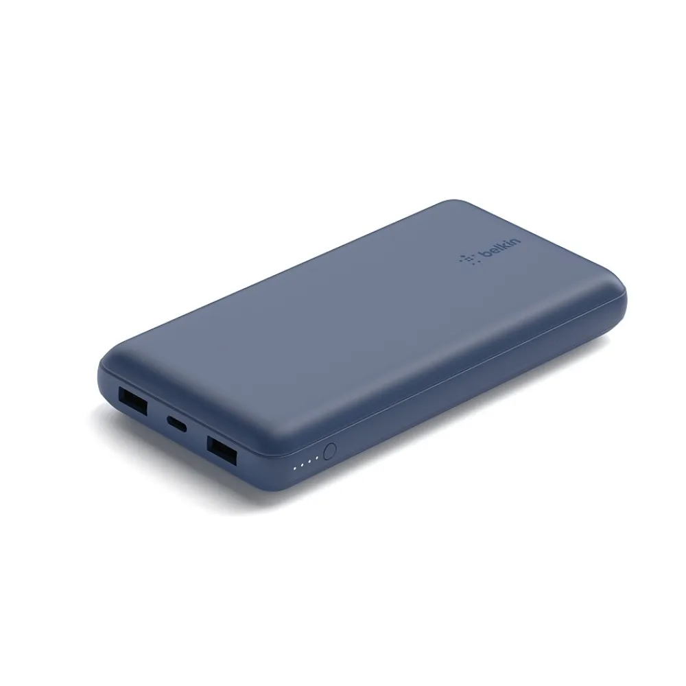 USB-A/USB-C Power Bank for Multiple Brands, 20000 mAh, Blue (BPB012btBL)<Belkin