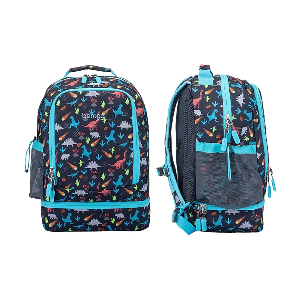 Kids Prints Dinosaur Backpack with Lunch Box, Multicolor (BGBKPAK-DNO)<bentgo Best
