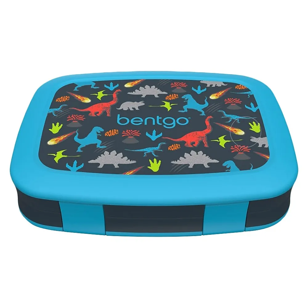 bentgo Kids Prints Dinosaur Lunch Box, Multicolor, 19 oz. (BGKDPT-DNO)