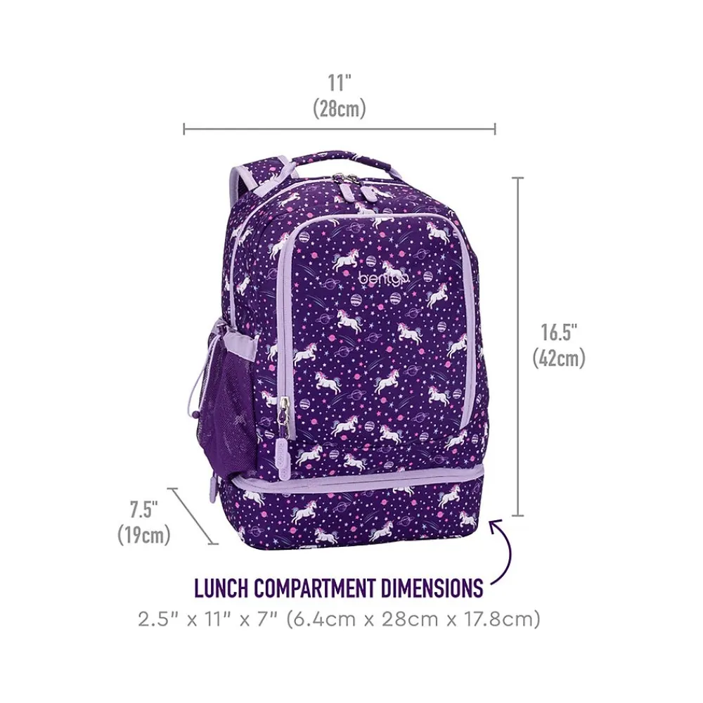 Kids Prints Unicorn Backpack with Lunch Box, Multicolor (BGBKPAK-UNI)<bentgo Discount
