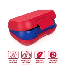 Lunch Totes & Water Bottles|bentgo Kids Snack Container, Red/Royal, 12 oz. (BGKDSNK-R)