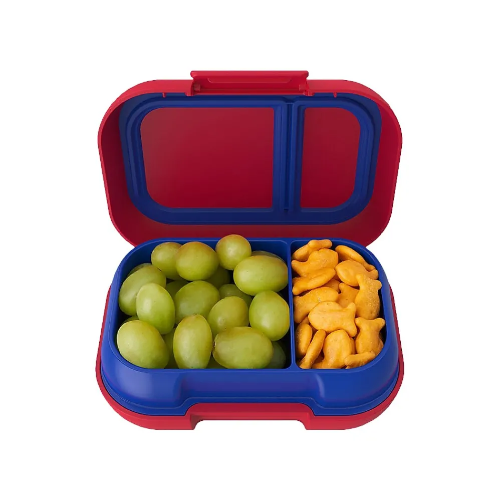 Lunch Totes & Water Bottles|bentgo Kids Snack Container, Red/Royal, 12 oz. (BGKDSNK-R)