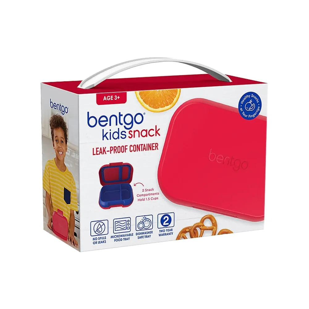 Lunch Totes & Water Bottles|bentgo Kids Snack Container, Red/Royal, 12 oz. (BGKDSNK-R)