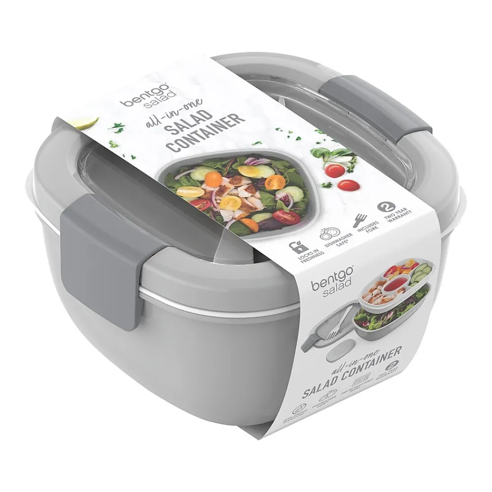 Lunch Totes & Water Bottles|bentgo Salad Container, Gray, 54 oz. (BGOSAL-Y)