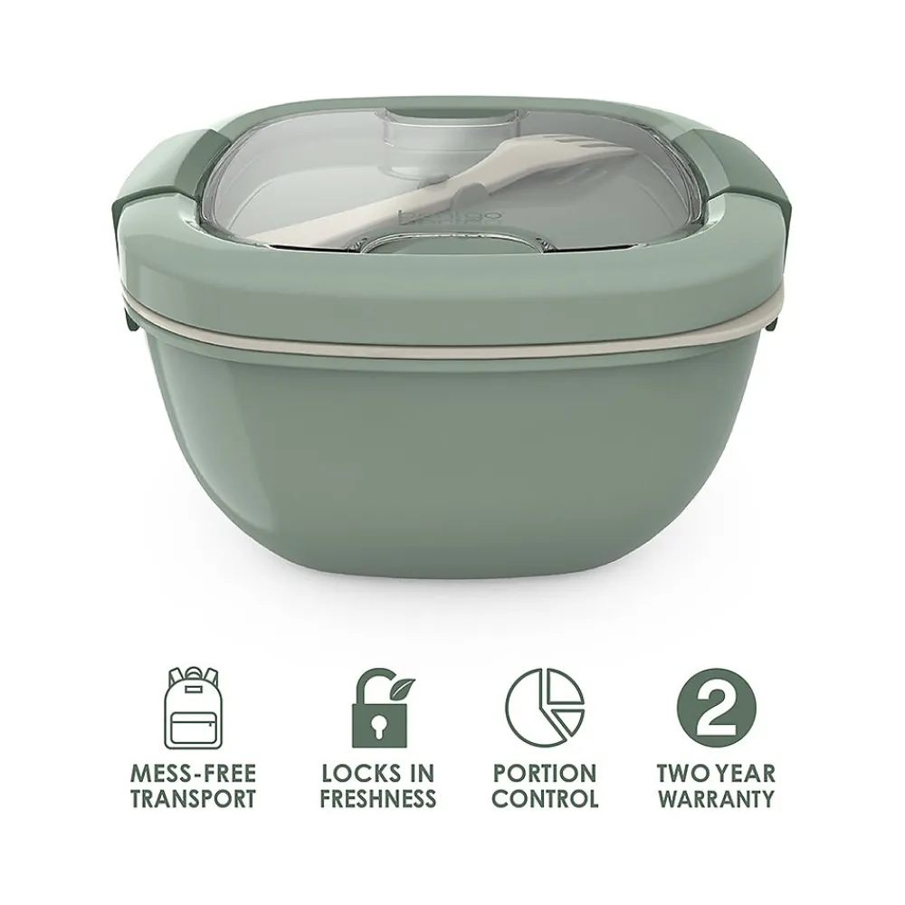 Lunch Totes & Water Bottles|bentgo Salad Container, Khaki Green, 54 oz. (BGOSAL-KG)