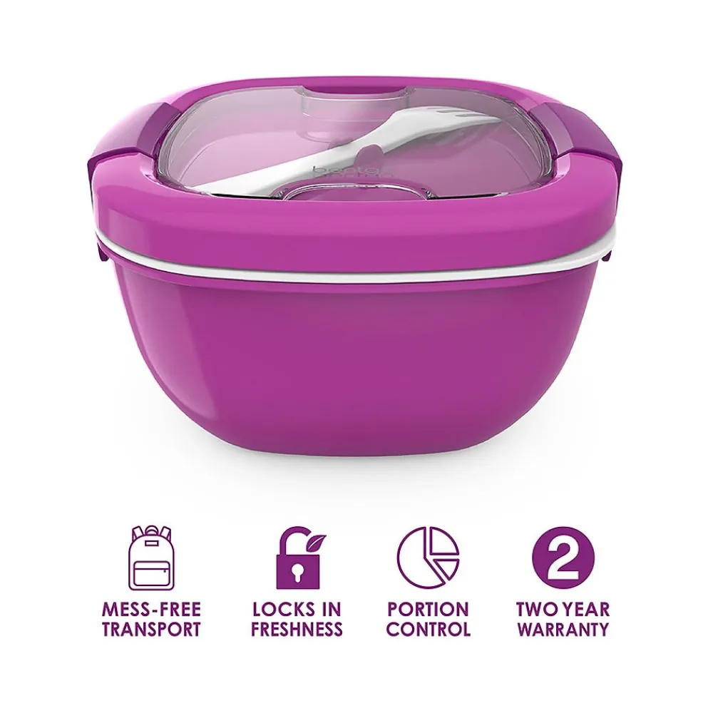 Lunch Totes & Water Bottles|bentgo Salad Container, Purple, 54 oz. (BGOSAL-P)