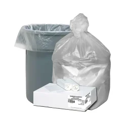 Ultra Plus 45 Gallon Industrial Trash Bag, 40" x 48", High Density, 12 mic, Natural, 250 Bags/Box (WHD4812)<Berry Global Sale