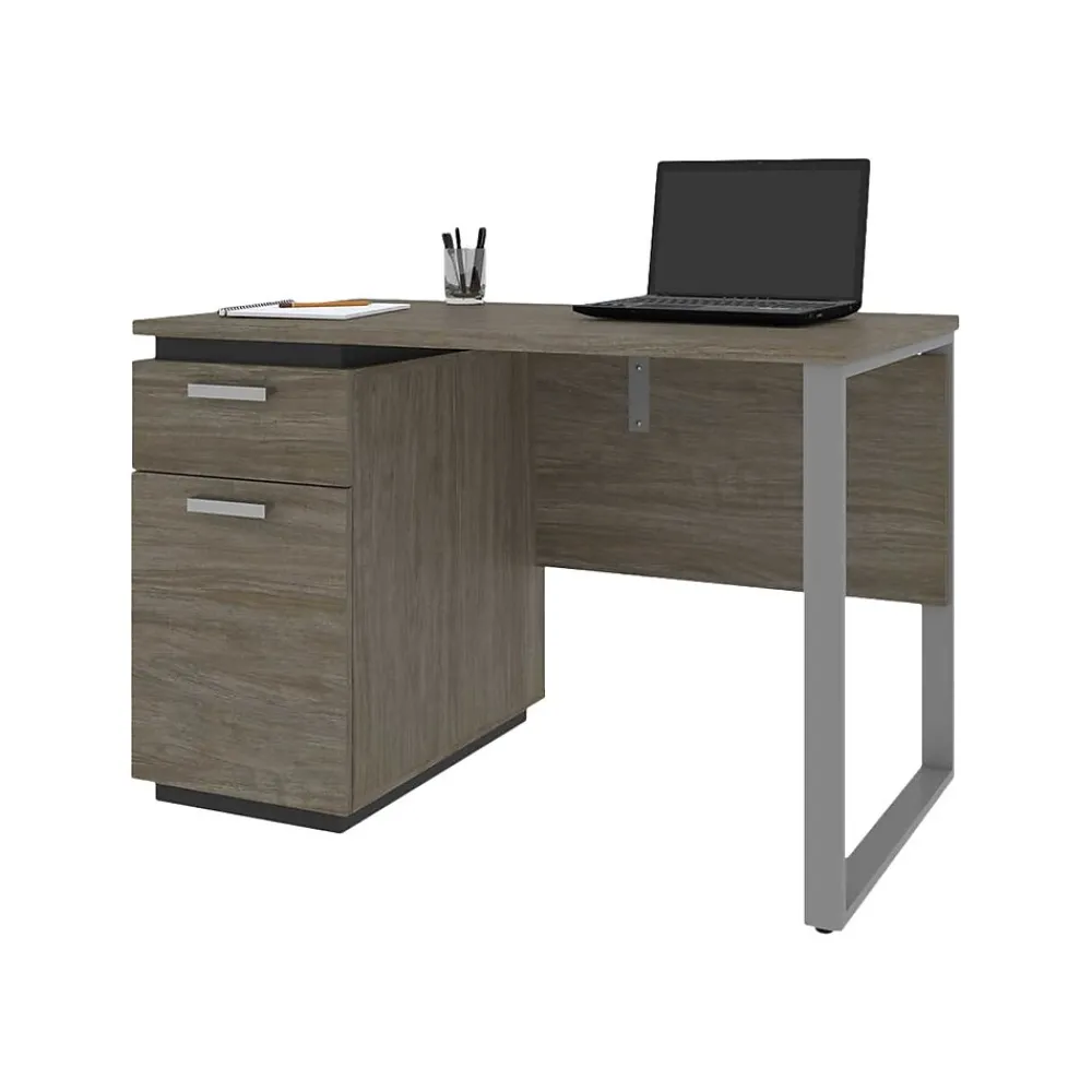Computer Desks*bestar Aquarius Small 44" Computer Desk, Walnut Gray/Slate (114401-000035)