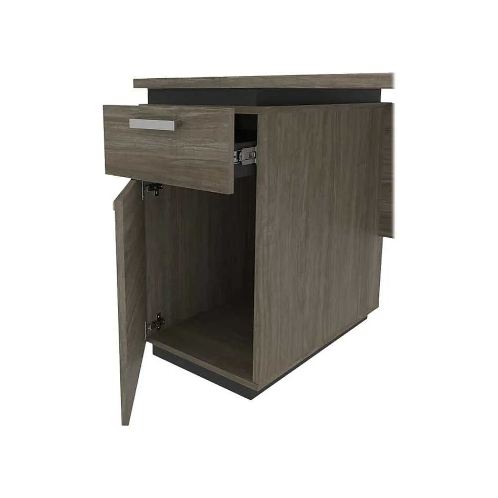 Computer Desks*bestar Aquarius Small 44" Computer Desk, Walnut Gray/Slate (114401-000035)
