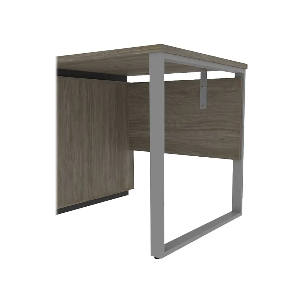 Computer Desks*bestar Aquarius Small 44" Computer Desk, Walnut Gray/Slate (114401-000035)