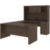 Office Desks*bestar Logan 66" U-Shaped Desk with Hutch, Brown (46410-52)