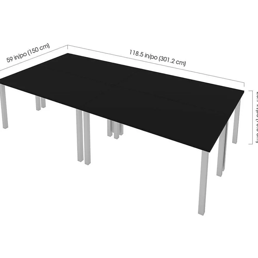 Office Desks*bestar Universel 60" Table Desk, Black (65901-000018)