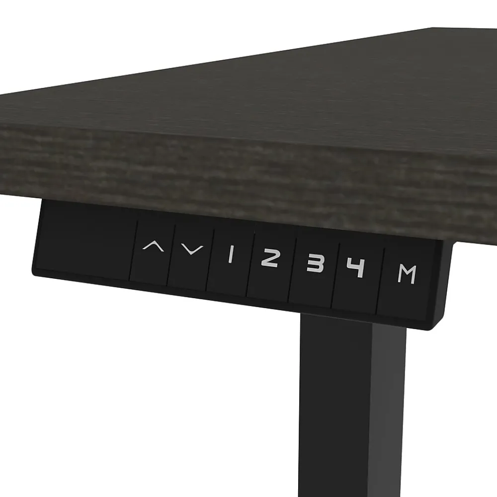 Standing Desks*bestar Universel 60"W Electric Height Adjustable Desk, Deep Grey (65867-32)