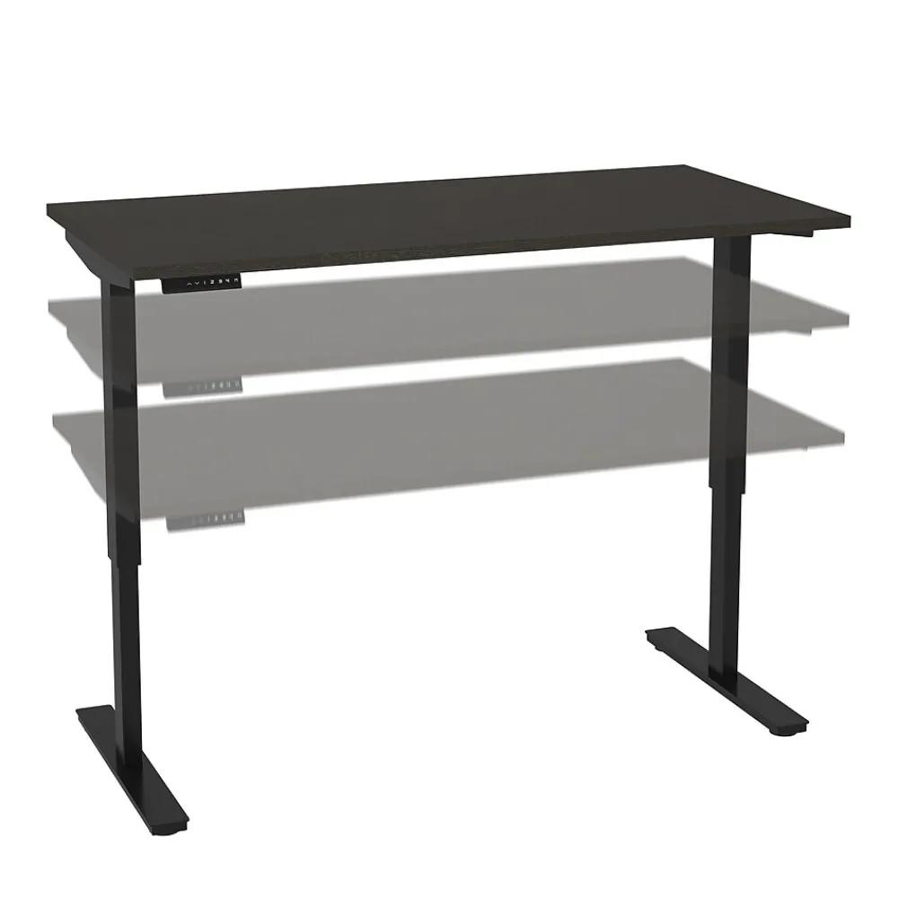 Standing Desks*bestar Universel 60"W Electric Height Adjustable Desk, Deep Grey (65867-32)