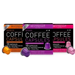Bestpresso Intense Variety Assortment Coffee Nespresso Original Pods, 120/Carton (BST06106)