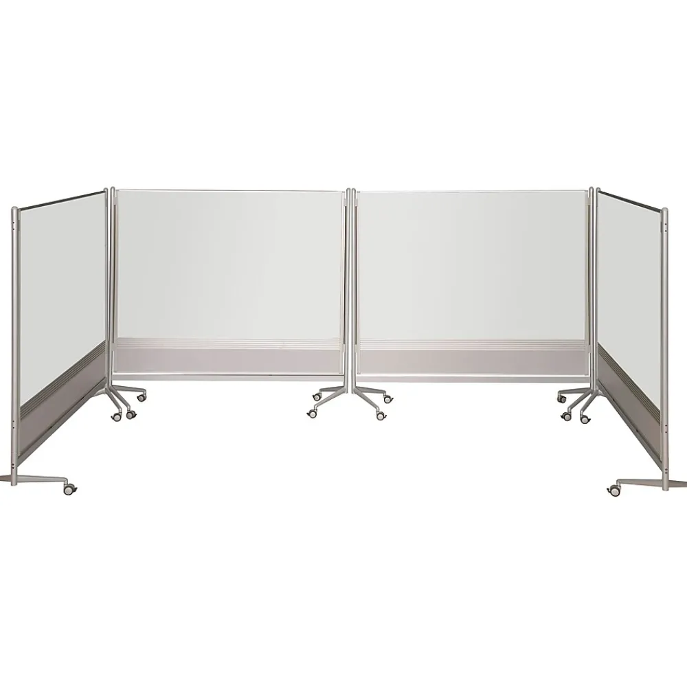 Dry Erase*Best-Rite D.O.C. Porcelain Mobile Dry-Erase Whiteboard, Anodized Aluminum Frame, 6' x 6' (661AG-DD)