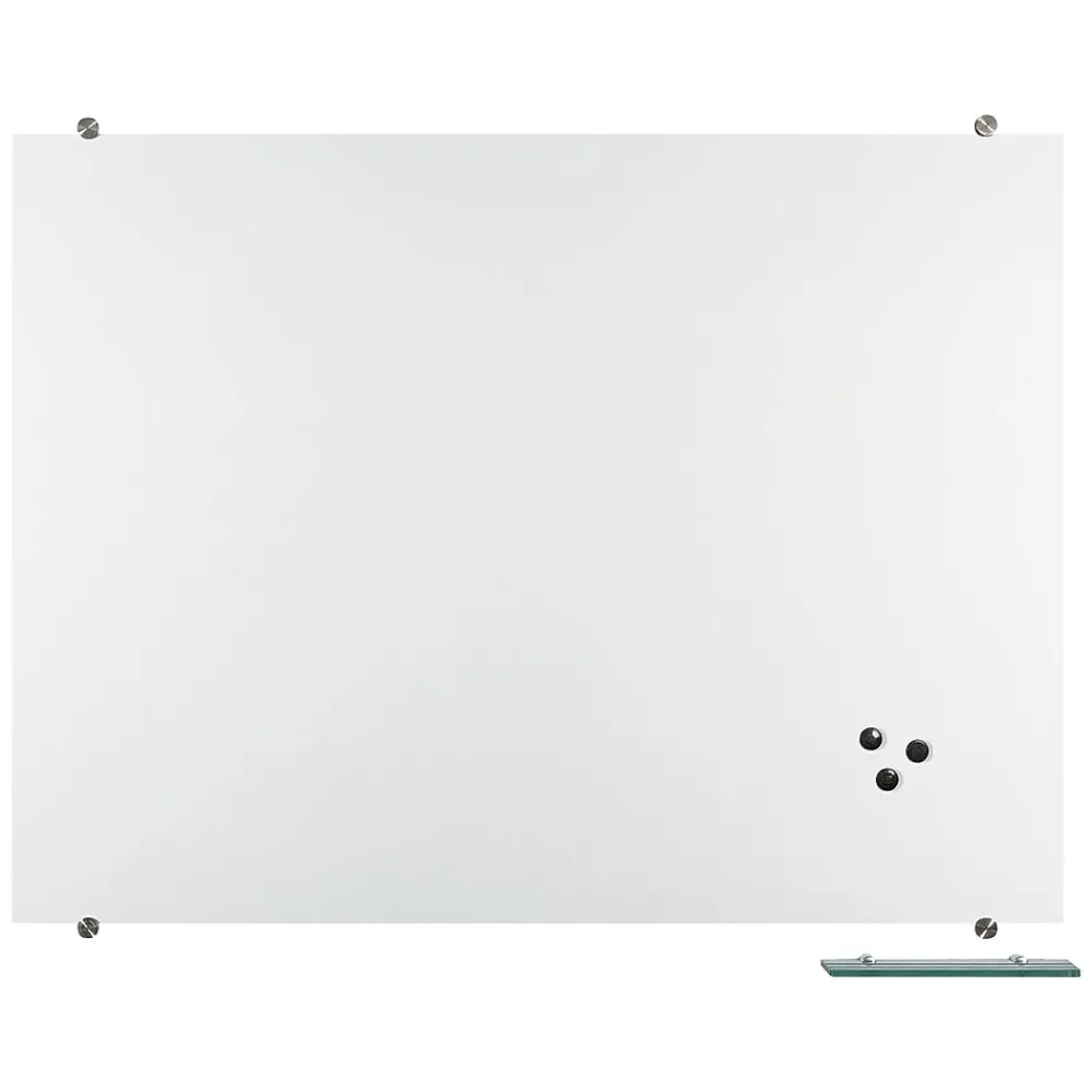 Dry Erase*Best-Rite Visionary Glass Dry-Erase Whiteboard, 4' x 3' (83844)