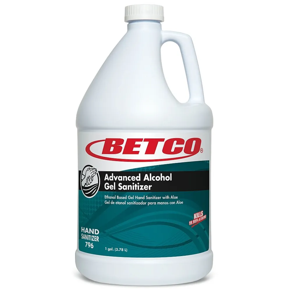 Advanced 70% Alcohol Gel Hand Sanitizer with Aloe, Light Fresh Scent, 128 oz., 4/Carton (7960400)<Betco Sale