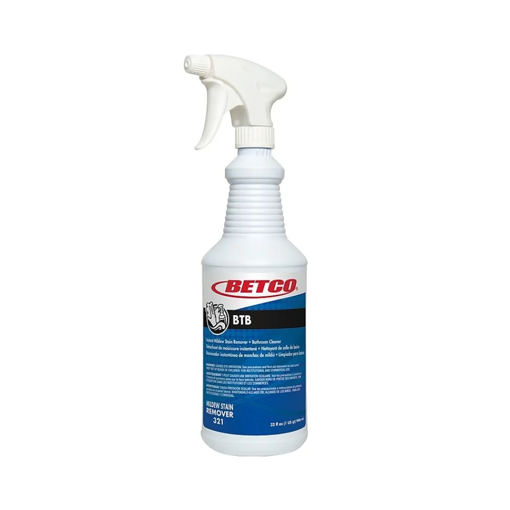 BTB Mildew Stain Remover, Apple Scent, 32 Oz., 12 Bottles/Carton (3211200)<Betco New