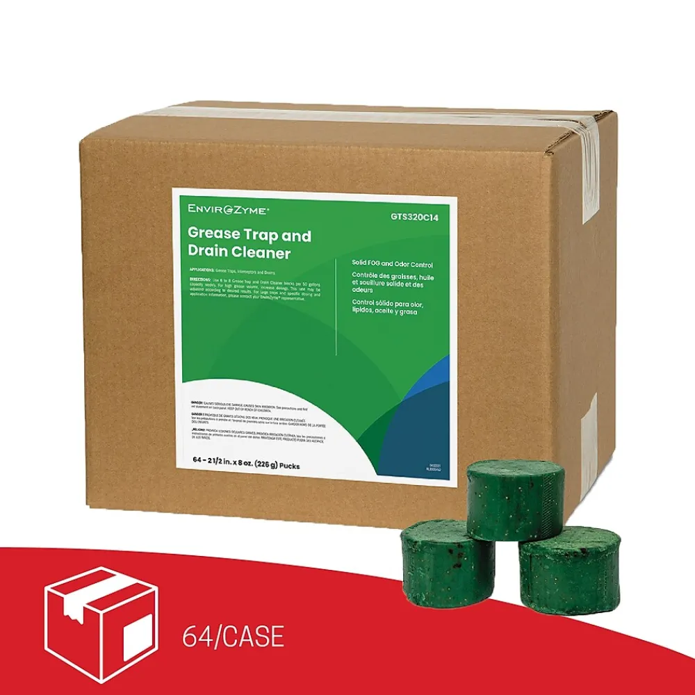 Envirozyme Grease Trap and Drain Cleaner Blocks, Green, 8 oz., 64/carton (BETZ320C1400)<Betco Outlet