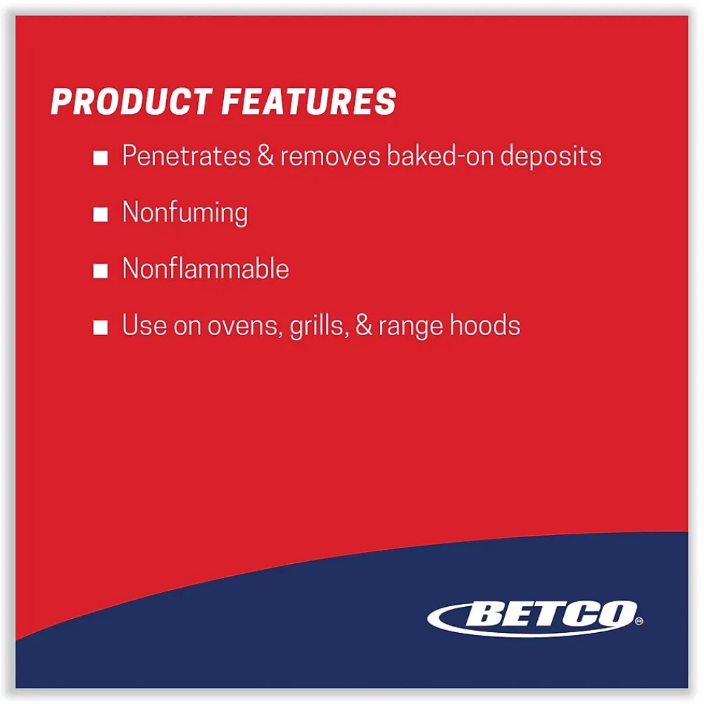 Oven/Fryer/Grill Cleaner, Characteristic Scent, 1 Gal. Bottle, 4/Carton (BET10010400)<Betco New