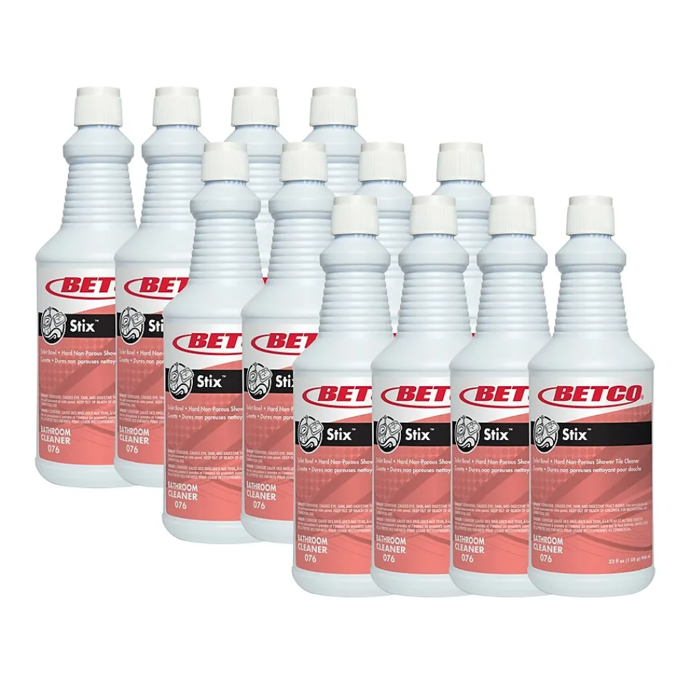 Stix Toilet Bowl Cleaner, Cherry/Almond Scent, 32 oz., 12 Bottles/Carton (761200)<Betco