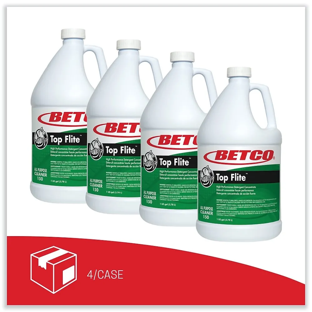 Top Flite All-Purpose Cleaner, Mint Scent, 1 Gal. Bottle, 4/Carton (BET1500400)<Betco Hot