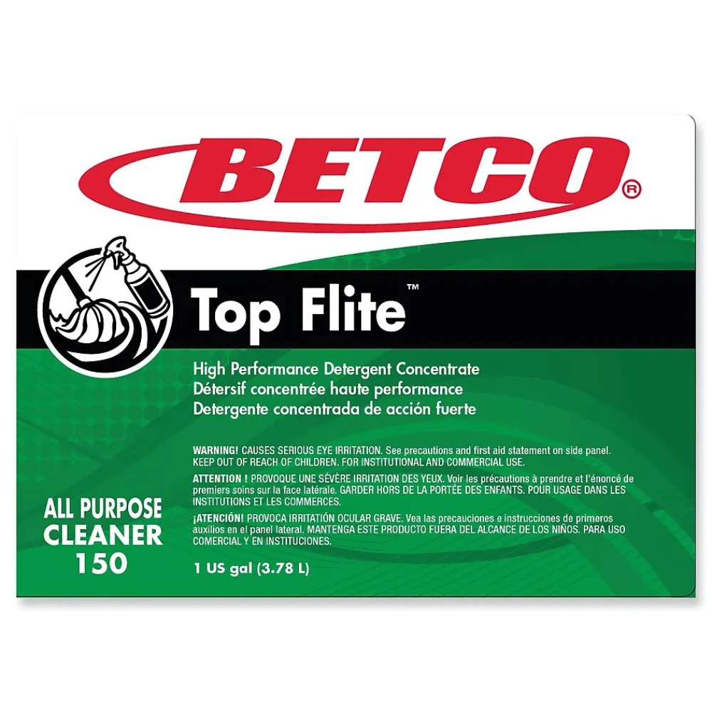 Top Flite All-Purpose Cleaner, Mint Scent, 1 Gal. Bottle, 4/Carton (BET1500400)<Betco Hot