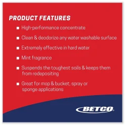 Top Flite All-Purpose Cleaner, Mint Scent, 1 Gal. Bottle, 4/Carton (BET1500400)<Betco Hot