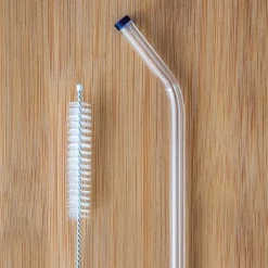 Better Houseware Extra-Wide Glass Straws with Cleaning Brush, 5 Pack, (309)
