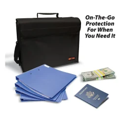 Fabric Water-Resistant Briefcase, Black (24521)<Better Office Outlet