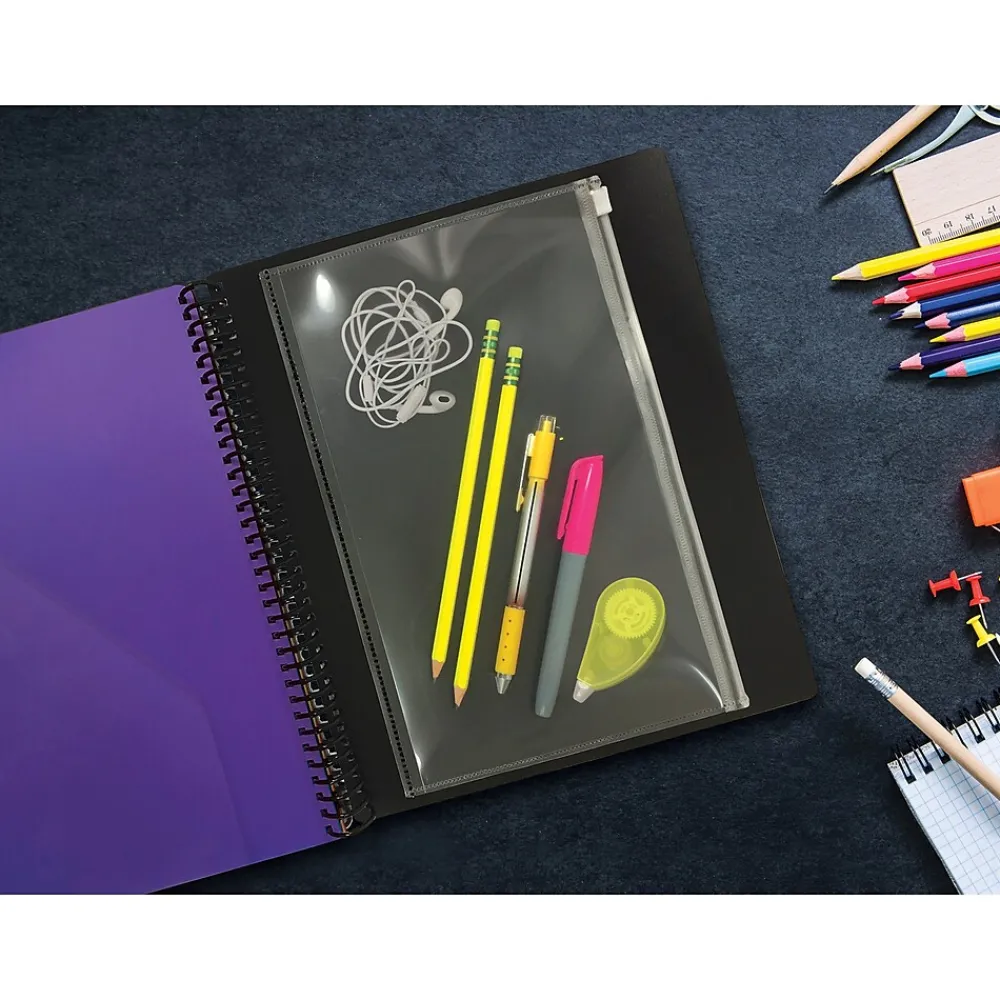 Pocket Folders|Better Office 24-Pocket Poly Project Folder, Multicolor, 2/Pack (36902-2PK)
