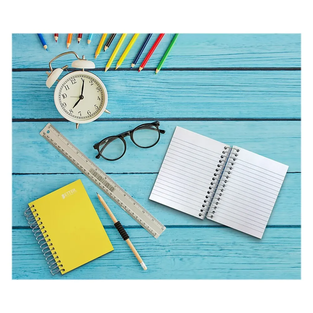 Subject Notebooks|Better Office 1-Subject Notebooks, 4" x 5.5", College Ruled, 200 Sheets, 6/Pack (25906-6PK)