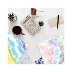 File Folders|Better Office Tie-Dye Heavyweight File Folders, 1/3-Cut Tab, Letter Size, Assorted Colors, 12/Pack (80014-12PK)