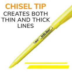 Highlighters|BIC Brite Liner Stick Highlighter, Chisel Tip, Green, 12/Pack (65556/BL11GR)