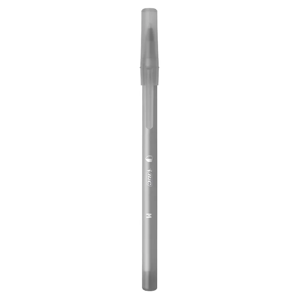 Pens|BIC Prevaguard Round Stic Ballpoint Pen, Medium Point, Black Ink, 8/Pack (GSAMP81-BLK)