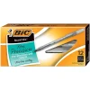 Pens|BIC Round Stic Xtra Precision Ballpoint Pens, Fine Point, 0.8mm, Black Ink, Dozen (20129/GSF11BK)